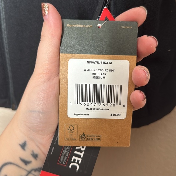 The North Face Women's Alpine Polartec 200 Full Zip Jacket in TNF Black - Picture 6 of 7